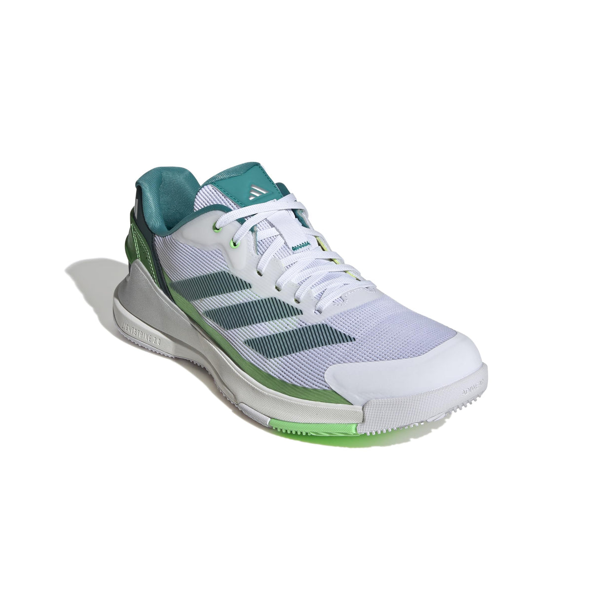 adidas Hombre Crazyquick Lightstrike Padel Shoes, Cloud White/Aurora Ivy/Lime Burst, 43 1/3 EU