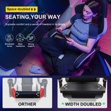 GTPLAYER - Silla para Juegos de Oficina, ergonómica, sillón Gaming Leathaire, reposabrazos reclinable, con reposapiés, Color Negro