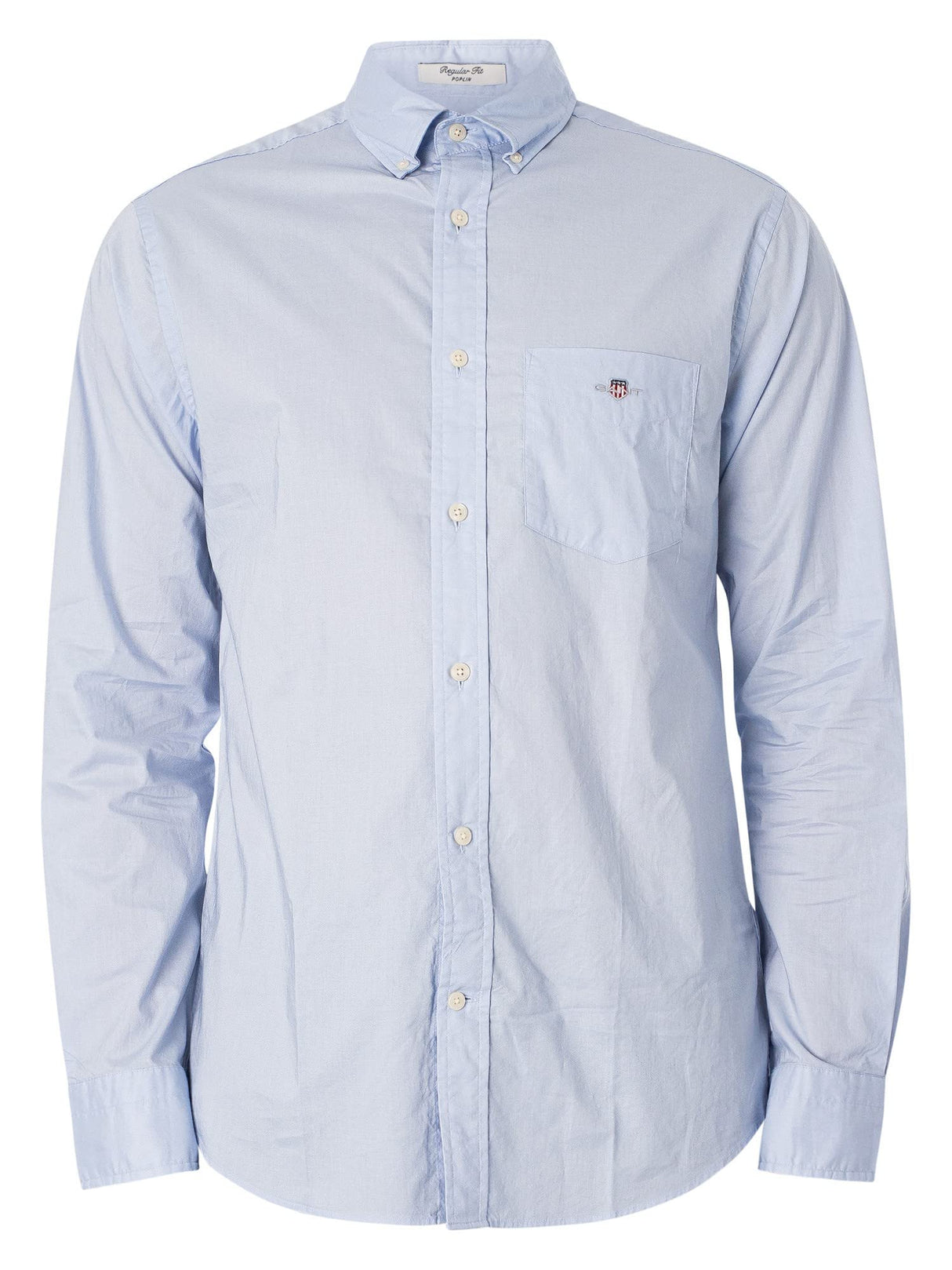GANT Reg Poplin Shirt Camisa, Light Blue, 4XL para Hombre
