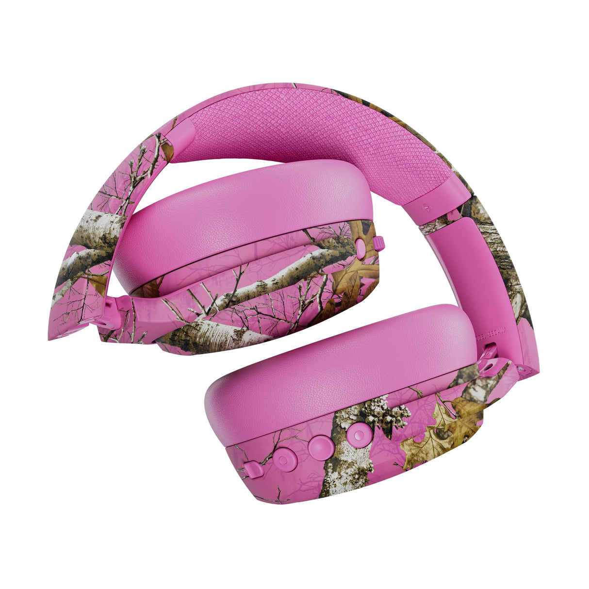 Skullcandy Crusher ANC 2 Over-Ear Noise Canceling Wireless Headphones with Sensory Bass, 50 HR Battery, Skull-iQ, Alexa Enabled, Microphone, Works with Bluetooth Devices - Realtree Edge Pink
