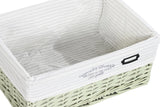CESTA ROPA SET 5 MIMBRE POLIESTER 44X34X56 VERDE