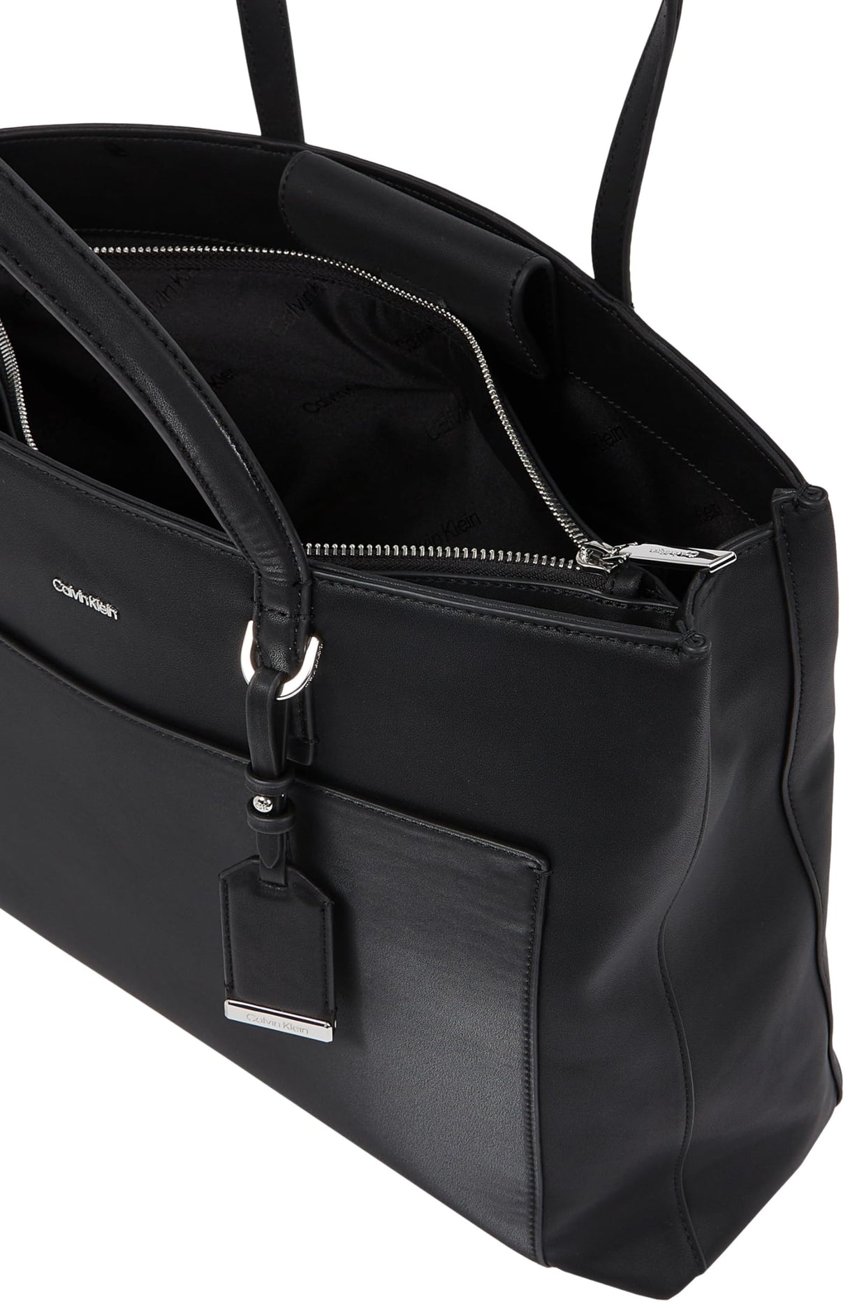 Calvin Klein Bolso Shopper Mujer Must Medium con cremallera, Negro (Ck Black), Talla Única