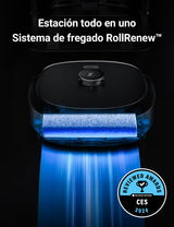 Eureka J20 Robot Aspirador y Fregasuelos, Succión de 8000Pa, Diseño de Mopa con Secado Automático, Evitación de Obstáculos, Detección de Alfombras, Estación Base Autolimpiable, Control por Voz