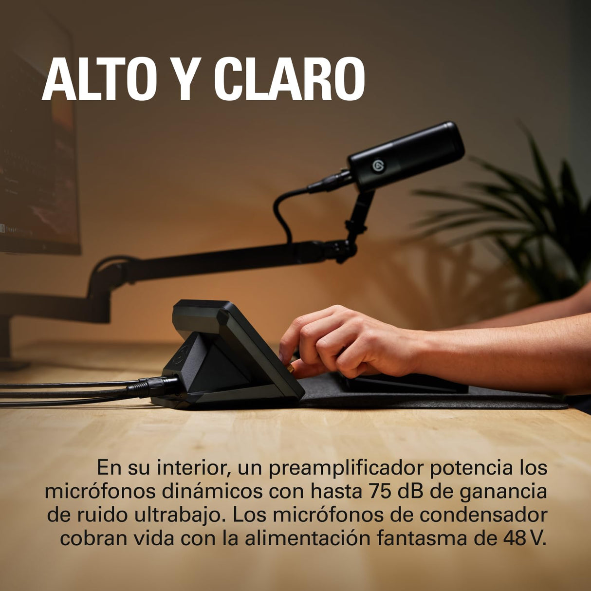 Elgato XLR Dock – Para Stream Deck +, interfaz de micrófono XLR a USB, mezclador de audio personalizable, 75 dB ganancia/alimentación Phantom/Clipguard – Mac/PC, Stream Deck no incluido