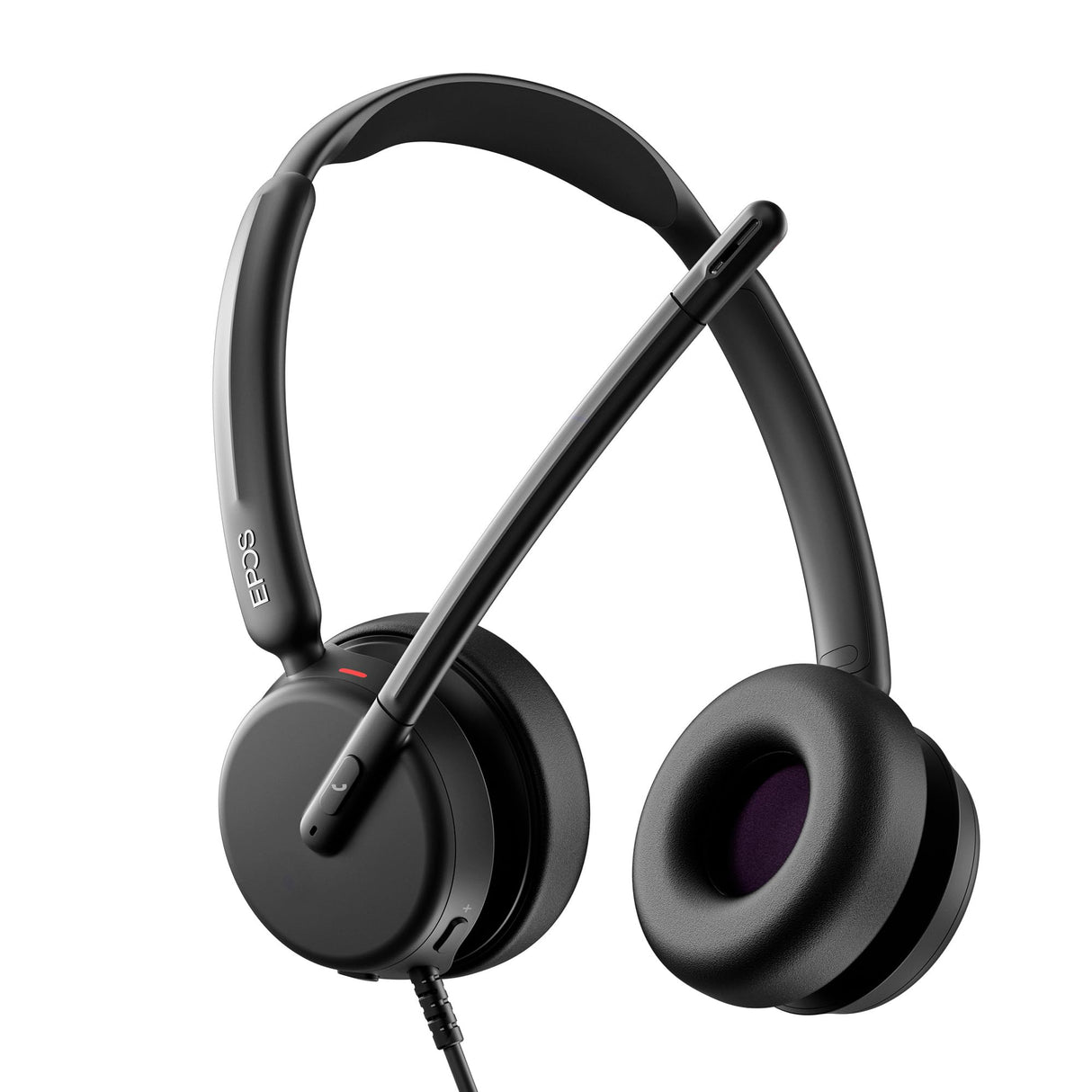 EPOS Impact 460 Auriculares Binaurales On-Ear con Cable USB-C y USB-A con Micrófono con Cancelación de Ruido, Plug-and-Play, Sonido, Ajuste Cómodo, para Oficina y Trabajo Remoto
