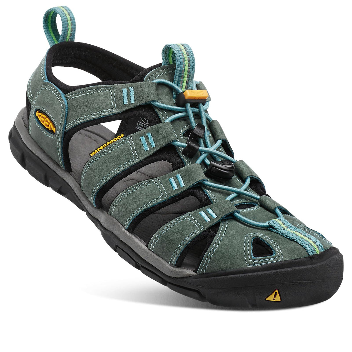 KEEN Clearwater Cnx, Sandalias, Mujer, Mineral Blue/Yellow Cuero, 38 EU