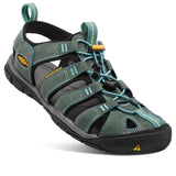 KEEN Clearwater Cnx, Sandalias, Mujer, Mineral Blue/Yellow Cuero, 38 EU