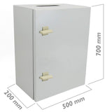 BeMatik - Caja de distribución eléctrica metálica con protección IP65 para fijación a Pared 700x500x200mm