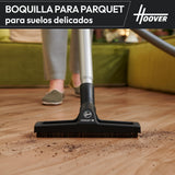 Hoover HP1 Aspiradora Compacta Potente para Suelos Duros, Delicados y Alfombras, Boquillas para Parquet y Mascotas, Filtro de Polvo EPA, Capacidad 2L, Accesorios Integrados, Radio de 8,2m [HP120PET]