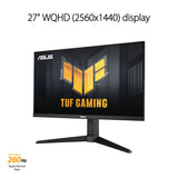 ASUS Monitor de juegos TUF Gaming VG27AQML1A 27" (QHD (2560x1440), overclock de hasta 260Hz (240Hz nativo), ELMB Sync, FreeSync Premium, 1ms (GTG), Overdrive Variable, 100% sRGB, DisplayHDR 400)