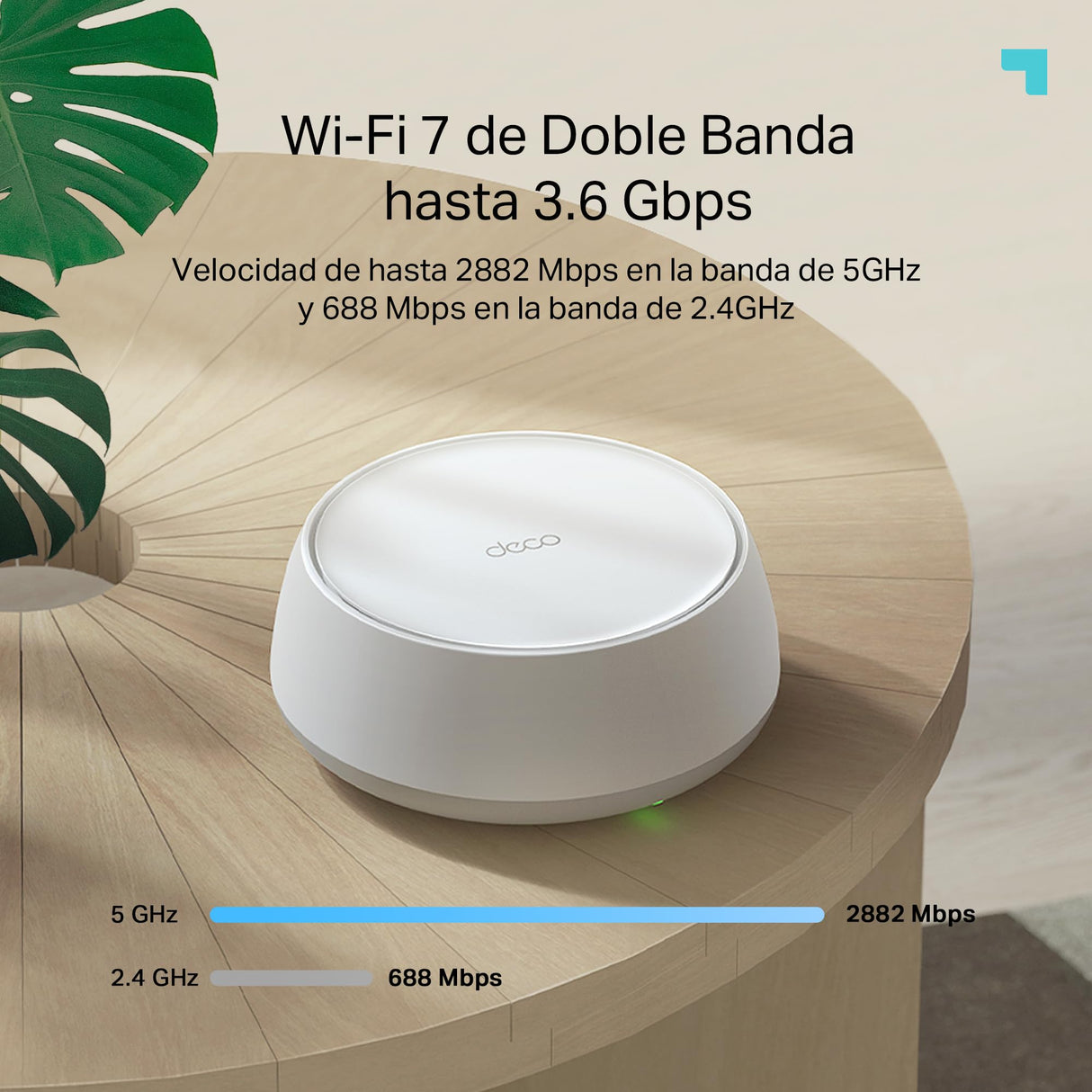 TP-Link Deco BE3600 (2-Pack) – WiFi 7 Mesh tribanda hasta 6.6 Gbps, Amplia Cobertura para Toda la casa, Puerto 2.5G, Ideal para Streaming 8K, Juegos y conexión Estable con AI Mesh