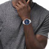 Tommy Hilfiger Reloj Analógico de Cuarzo Multifunción para Hombre con Correa de Acero Inoxidable Plateada - 1791973