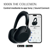 Sony 1000X The COLLEXION Auriculares inalámbricos de Lujo Bluetooth con Noise Cancelling Premium, Sonido Hi-Res Estudio; 360 Upmix, con Estuche para Viajes, Negro, Nuevo Modelo