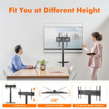 GRIFEMA GB3002 Soporte TV Pie Universal para Televisores de Plasma/LCD/LED hasta 85 Pulgadas, Soporte TV Suelo con EEstantes de Vidrio Templado de 2 Niveles, hasta 60 kg, VESA MÁX. 400x800mm