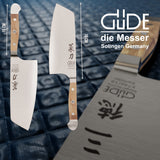 Güde Solingen-Chai Dao, Cuchillo de Cocina Forjado, 16 cm, Madera, Alpha-Olive-Doble virola, Hecho a Mano en Alemania, Chrome Steel