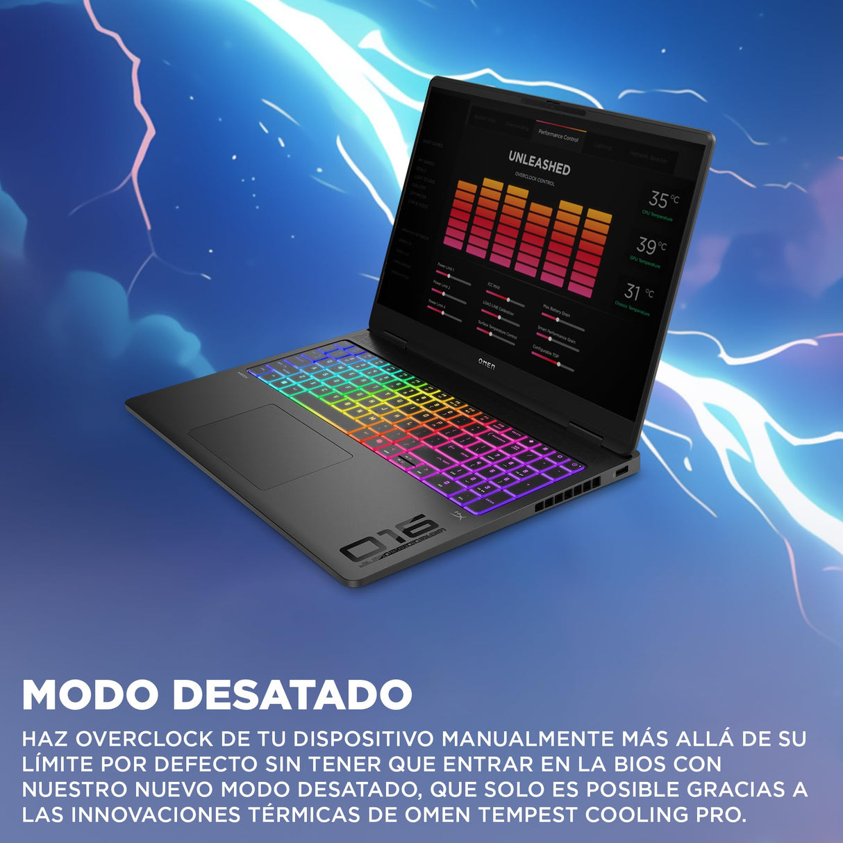 HP OMEN MAX 16-ah0006ns - Ordenador Portátil Gaming de 16" OLED 240Hz (Ultra 9-275HX, 64GB RAM, 1 TB, NVIDIA GeForce RTX 5090 24GB, WiFi 7, Windows 11) Negro - Teclado QWERTY Español