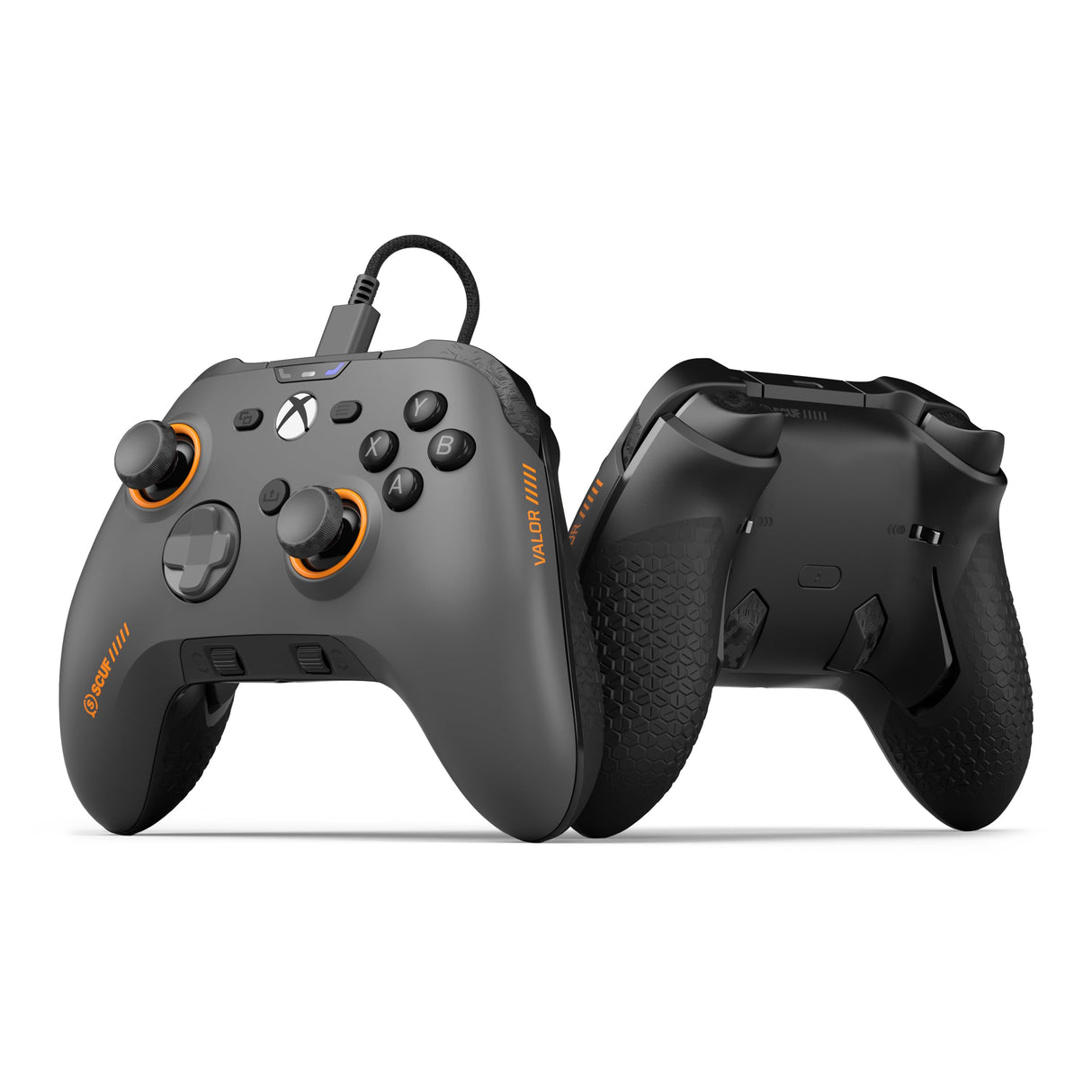 SCUF VALOR PRO Mando Xbox Performance con Cable – Palas Traseras Personalizables, Gatillos Instantáneos, Palancas de Efecto Hall, Controles de Audio, Xbox Series X|S, Xbox One, Windows PC – Gris Acero