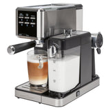 ProfiCook® cafetera espresso 2en1 para café en polvo y cápsulas compatibles Nespresso - máquina portafiltro 20 bar - con sistema de leche para latte y cappuccino- portafiltro para espresso- PC-ES 1266