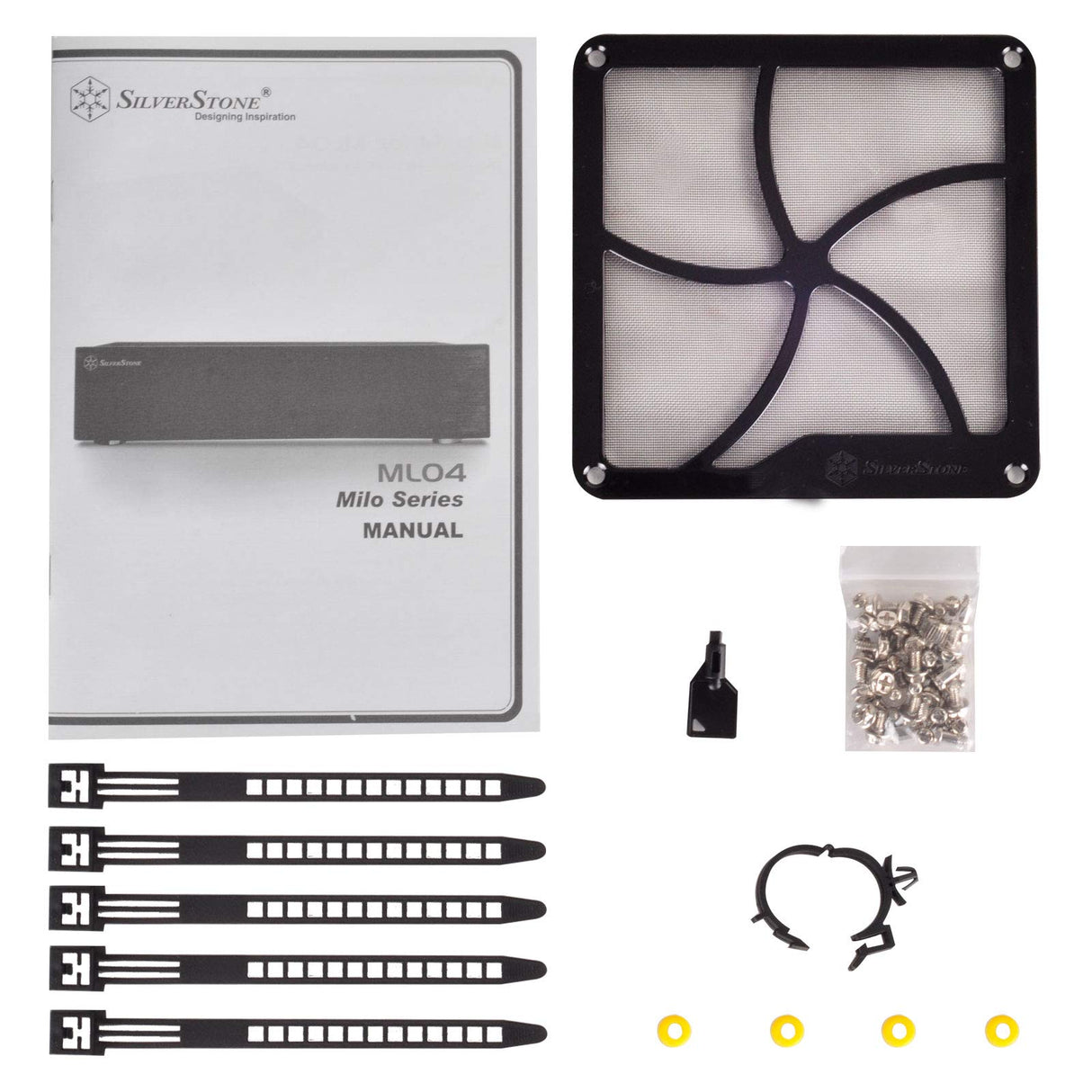 Silverstone SST-ML04B-C - Carcasa de Ordenador silenciosa Milo Slim HTPC Micro ATX, Conector USB Tipo C en el Puerto de E/S, Negro