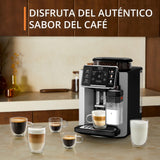 Krups Sensation Milk, Cafetera Automática, 6 Bebidas a Base de Café y Café con Leche, Tecnología Milk Maestro, Jarra de leche integrada, Fácil de Usar, Plateado, EA912E10