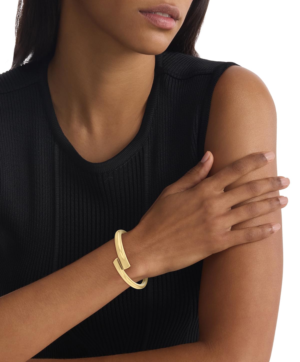 Calvin Klein Brazalete Rígido para Mujer Colección CK SPIRAL en Oro Amarillo - 35000763