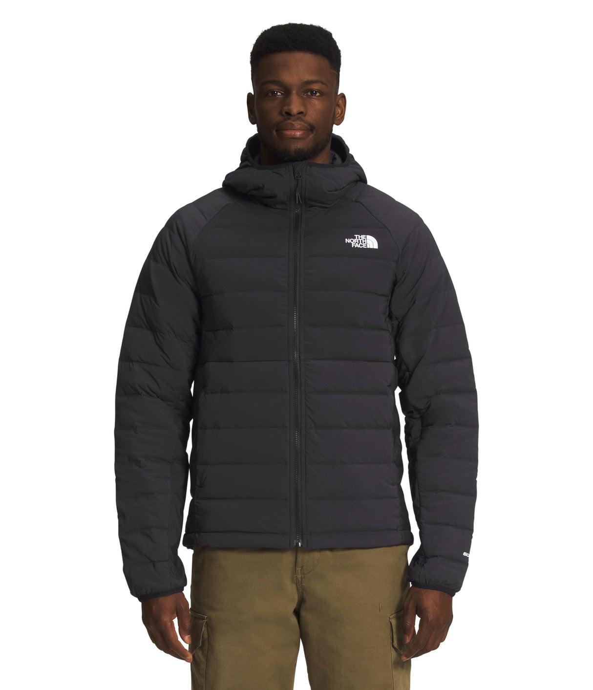 THE NORTH FACE NF0A7UJEJK3 M Belleview Stretch Down Hoodie Sweatshirt Hombre Black Tamaño L