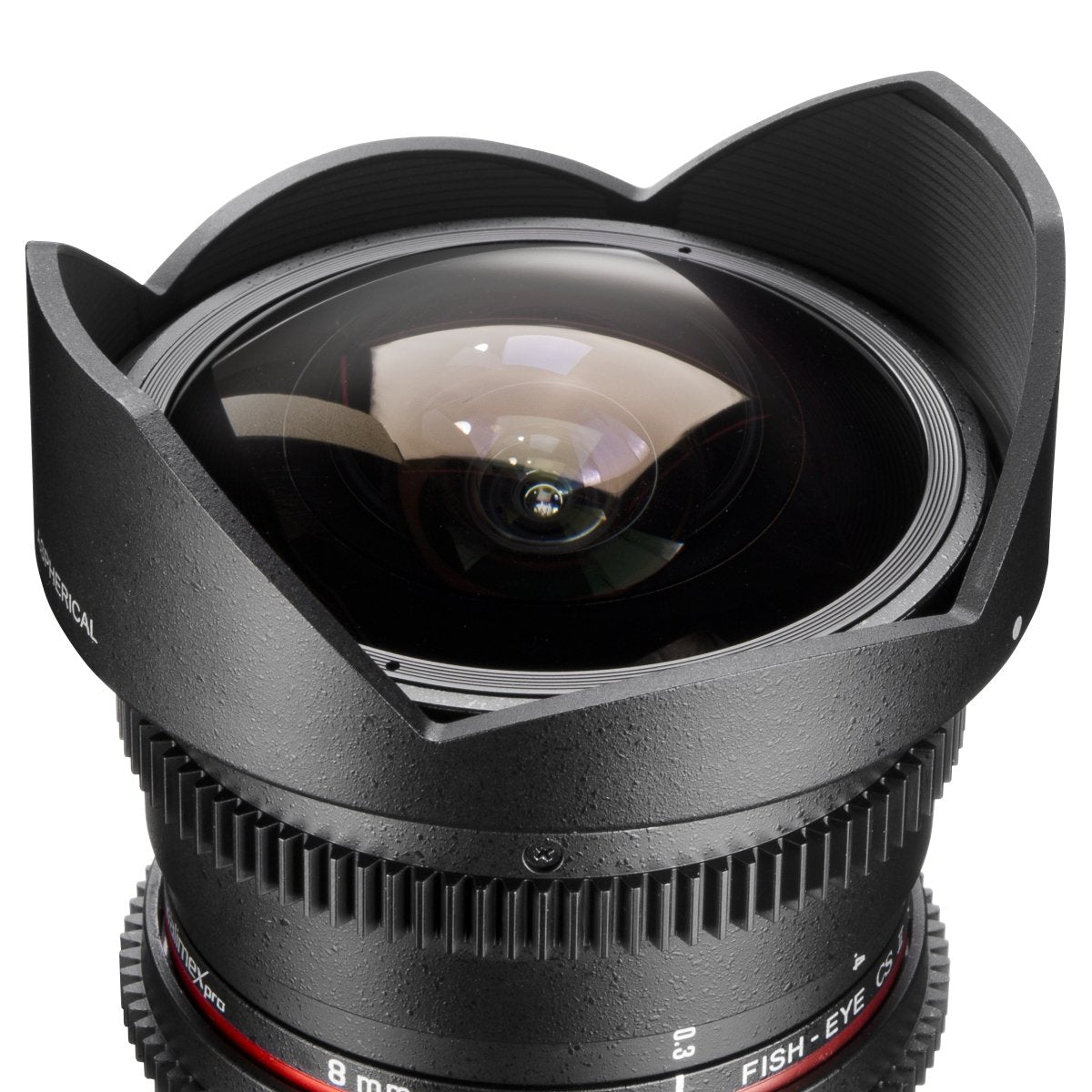 Walimex 18710 Lente de cámara SLR - Objetivo (SLR, 10/7, Objetivo de Ojo de pez, 0,3 m, 8 mm, 180°)