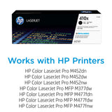 HP 410X CF410X Negro, Cartucho Tóner de Alta Capacidad Original, de 5.000 páginas, para impresoras HP Color LaserJet Pro serie M452 y M477