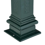 Relaxdays Fuente de Pie Antigua, con Grifo, 47 x 14 x 18,5 cm, Bebedero de Jardín, Terraza, Aluminio Fundido, Verde, Acero
