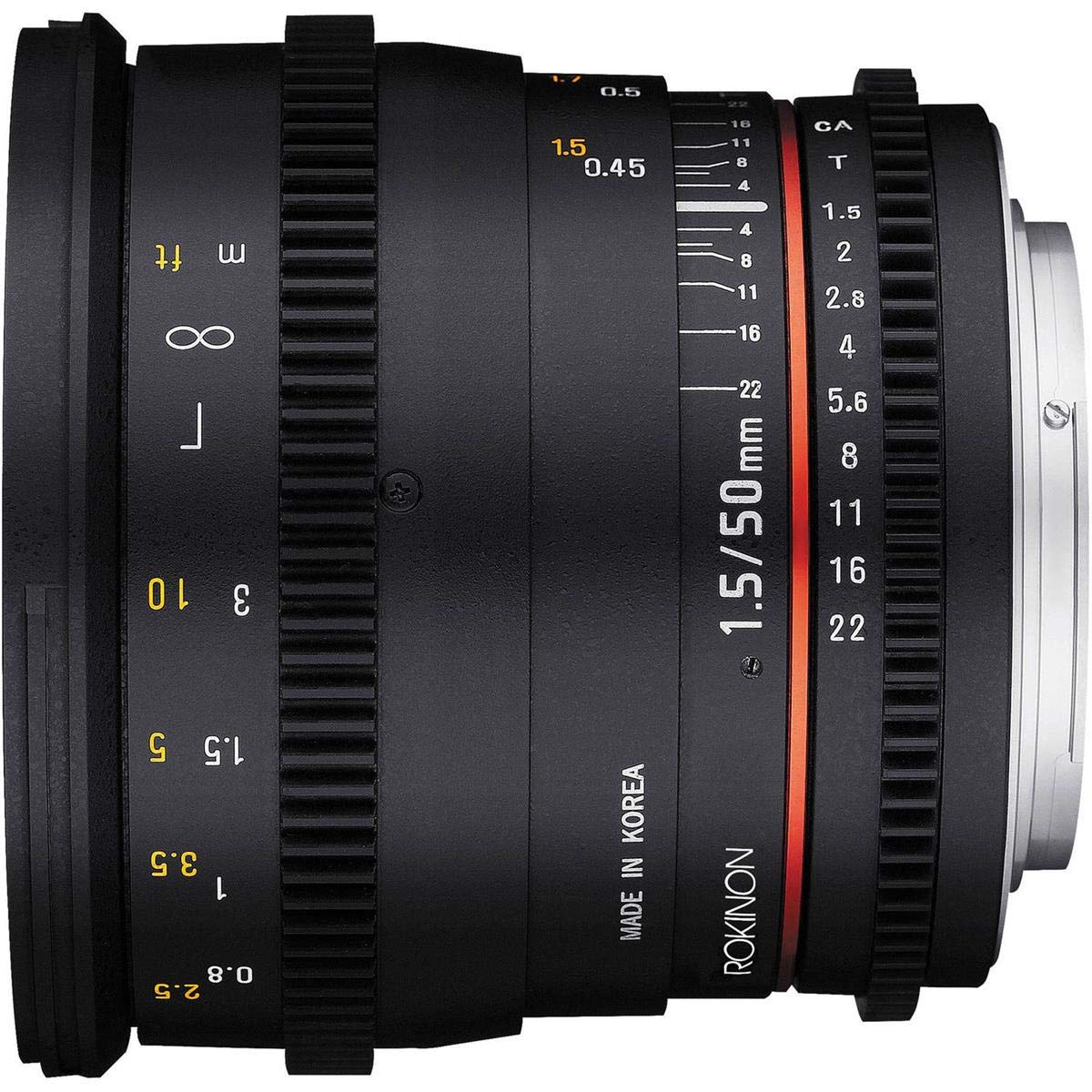 Rokinon Cine DS 50 mm T1.5 como SI UMC Full Frame Lente Cine para Canon EF cámaras