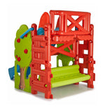 FEBER - Wood House, Centro de Actividades en el Bosque con Tobogán y Mesa Convertible en Arenero, Colores Luminosos y Resistentes a la Luz, Fácil Montaje, Niños de 3 a 8 años, Famosa (800009590)