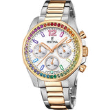 Festina Reloj Mujer F20608/2 Boyfriend Caja de Acero Inoxidable 316l Multi Correa de Acero Inoxidable 316l Plateado