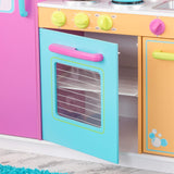 KidKraft Cocina de Juguete de Madera Deluxe Big and Bright para niños, con Accesorios incluidos, teléfono de Juguete y Set Utensilios de cocinita Infantil, Juguetes niños 3+ años (53100)