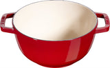 STAUB Juego de fondue con 6 tenedores, para fondue de queso, chocolate y carne, Hierro fundido, Rojo cereza, 18 cm