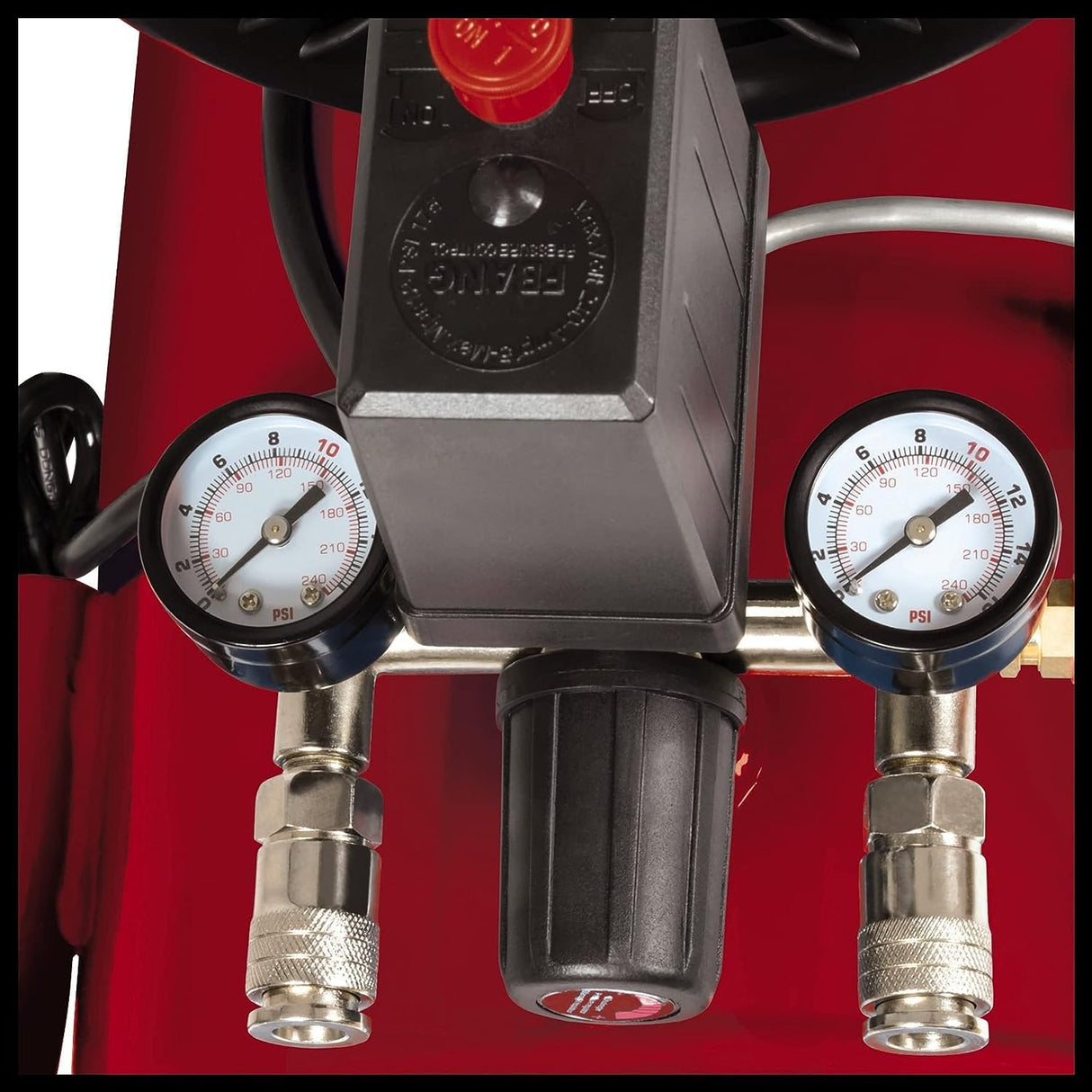 Einhell Compresor TC-AC 420/50/10 V (2200 W, 2850 rpm, 10 bar máx., tanque de 50 l, reductor de presión, manómetro, válvula de retención, válvula de seguridad)