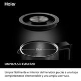 HAIER Hervidor de Acero Inoxidable, Ahorro de Energía, 7 Ajustes de Temperatura, Función Mantener Caliente, Hervir para una Taza, 1.7L, 2200W [I-Master Series 5]