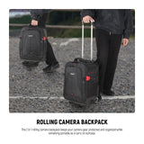 Neewer Maletín con Ruedas 2 en 1 para Cámaras: Antigolpes Acolchado y Extraíble, Asa Retráctil Oculta, para Cámara, Trípode, Flash, Lentes y Portátil. para Viajes en Avión