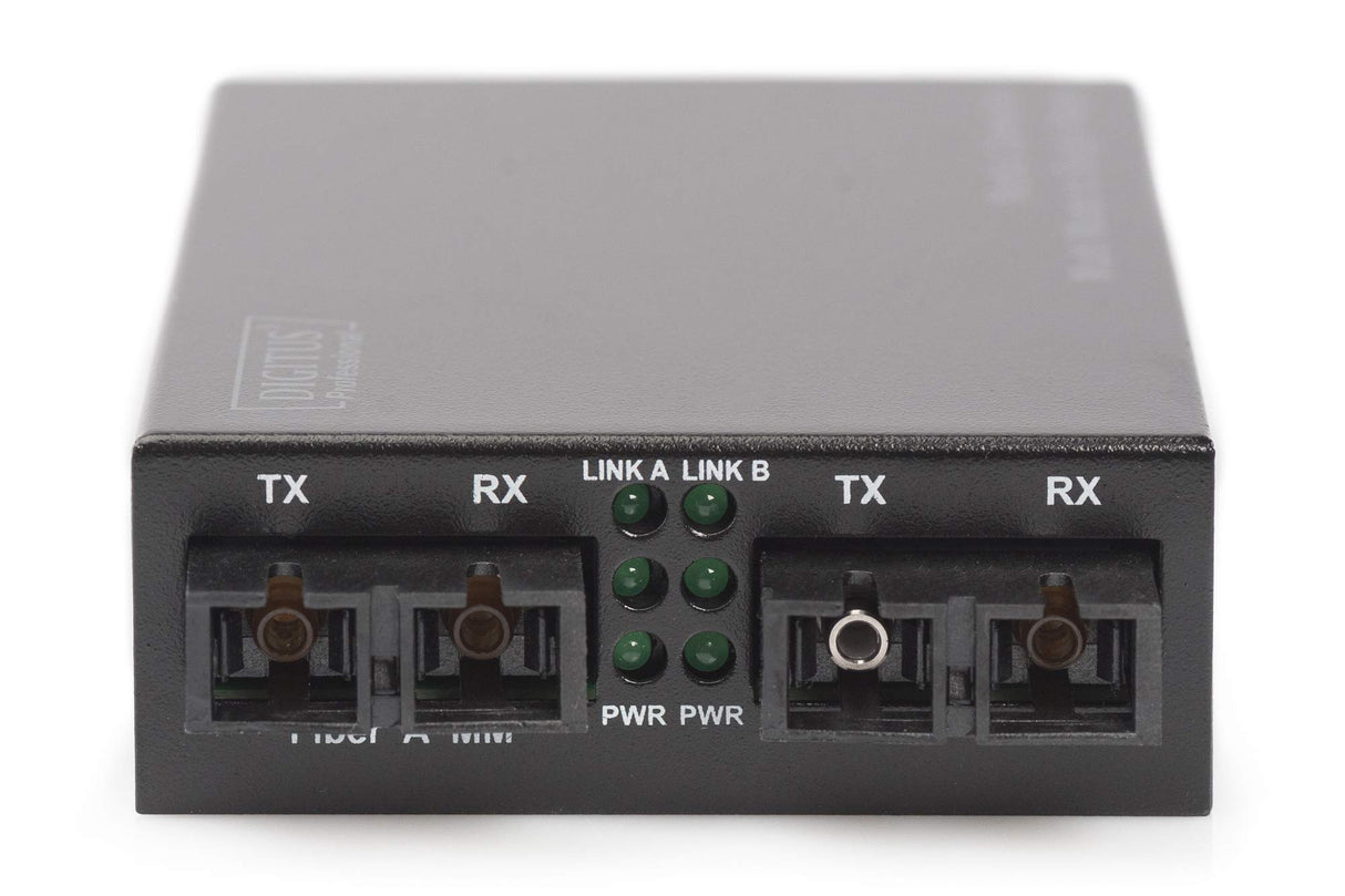 Digitus DN-82124 convertidor de Medio 1000 Mbit/s 1310 NM Multimodo, Monomodo Negro - Convertidor de Red (1000 Mbit/s, 1000Base-SX, 1000Base-SX, Gigabit Ethernet, 1000 Mbit/s, 1000BASE‑SX)