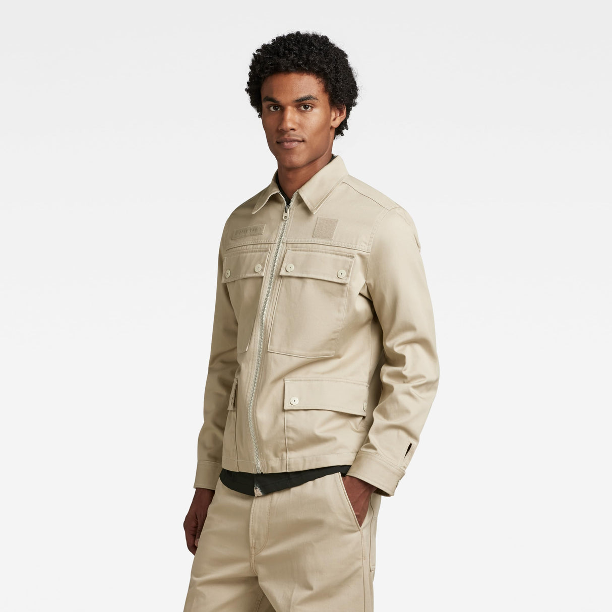 G-Star Para Hombre Chaqueta 4 Pocket Zip, Beige (dk brick D22941-C900-1214), S