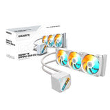 GIGABYTE GAMING 360 ICE Refrigeración Líquida para CPU - 3x120 mm Ventiladores ARGB, Mecanismo de enclavamiento deslizante, DAISY-CHAIN, Compatible con Intel LGA 1851 y AMD AM5