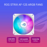 ASUS ROG Strix LC III ARGB LCD White - Refrigeración por agua de CPU líquida todo en uno (pantalla IPS LCD de 2,1 pulgadas, bomba Aseteks Gen7 v2, 3 ventiladores ROG ARGB, 2200 RPM, 3,92 mm H2O, 70,38