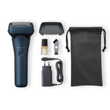 Panasonic Series 700 ES-ALT4B Afeitadora Eléctrica 3 Hojas para Uso en Seco y Húmedo para Hombres, Inalámbrica Impermeable, Sensor Receptivo, Cabezal Flexible, Trimmer, Agarre Ergonómico, Azul