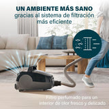Princess Airmotion Pro, Función Fragancia para Aire Fresco, Ligero & Compacto & Gran Capacidad 4L, maniobrable con 3 Ruedas, 4,5 kg, 800W, 21 kPa, Filtro HEPA, 12m, 68 dB, Aspirador con Bolsa 336090