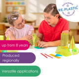 WISSNER- Juego de Formas de Cuerpo 15cm 10 Geobodies con Secciones y Ejes centrales, Color Amarillo, Verde, Rojo (039510.000)