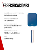 Canon Zoemini 2 Kit de Impresión – Impresora Fotográfica Portátil y Compacta – Bluetooth 5.0 – Carga Rápida USB C Ideal para Viajes (Azul Marino)