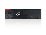 Fujitsu D556/2 - Ordenador de sobremesa (i3-7100 3M, 3.90GHz, RAM de 4GB DDR4-2400, 500GB SATA HDD 7200 RPM, Windows 10 Pro) Color Negro y Rojo