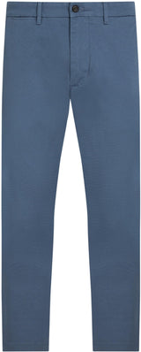 Tommy Hilfiger Pantalones Chino Hombre Bleecker Printed Structure Slim Fit, Azul (Aegean Sea), 28W/34L
