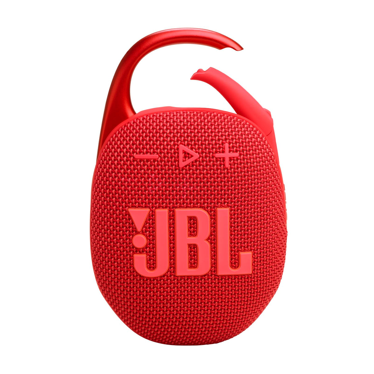 JBL Clip 5, Altavoz inalámbrico portátil con Bluetooth, resistente al agua y al polvo IP67, hasta 12h de reproducción y más con Playtime Boost activado, rojo