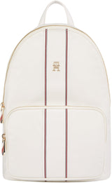 Tommy Hilfiger Mochila Mujer Poppy mediana, Marfil (Ecru Corp), Talla Única