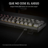 Corsair K65 Plus Wireless 75% RGB Teclado Mecánico para Juegos Intercambiable en Caliente – Interruptores Táctiles MLX Fusion Prelubricados – PBT Keycaps – QWERTY ES – Negro